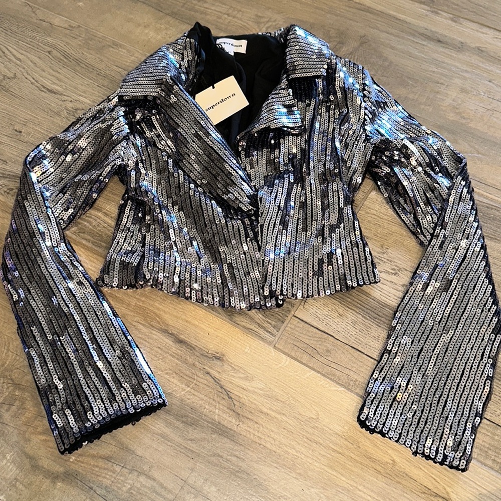 SUPERDOWN SEQUIN BLAZER SIZE XS NEW YEARS EVE